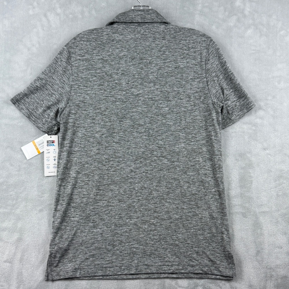 NWT 32 Degrees Cool Men's‎ Stretch Polo Shirt Charcoal Gray Space Dye Size Small - Picture 7 of 10